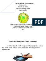 Slide Hukum Siber Kel 5 - Digital Signature, Criminal Liability and Penalties, Standard Evidence