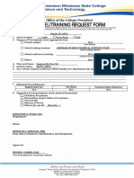 Travel Training Request Form