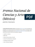Premio Nacional de Ciencias y Artes (México) - Wikipedia, La Enciclopedia Libre