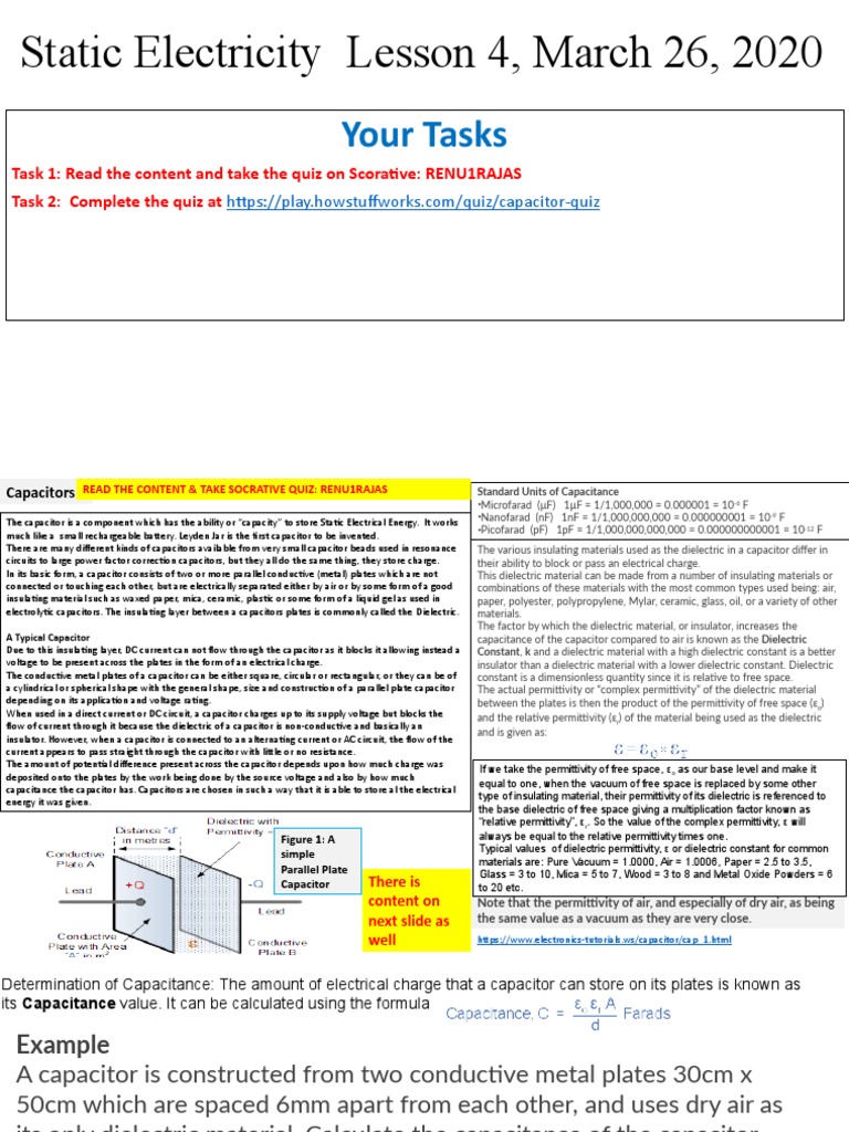Understanding Capacitors and Capacitance | PDF | Capacitor | Permittivity