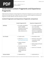 Understand Content Fragments and Experience Fragments - Adobe Experience Manager