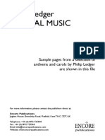 Philip Ledger Choral Music: Sample Pages From A Selection of Anthems and Carols by Philip Ledger Are Shown in This File