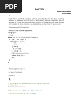 Daa Tut 6 Sudhanshu Raut: Pseudo Code For KMP Algorithm