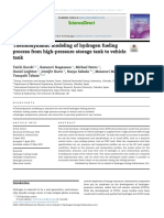 Thermodynamic Modeling of Hydrogen Fueling Process From High-Pressure Storage Tank To Vehicle Tank