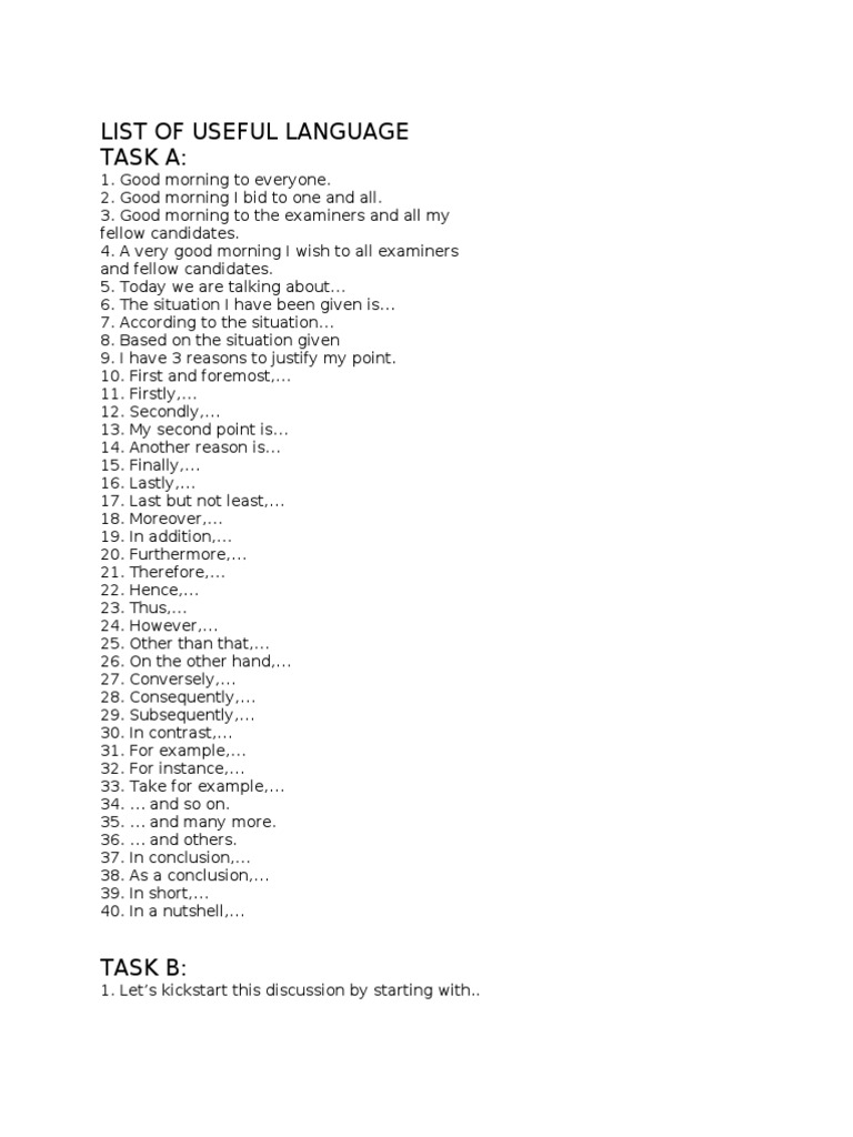 Essential Phrases for Effective Presentations | PDF | Conversation ...