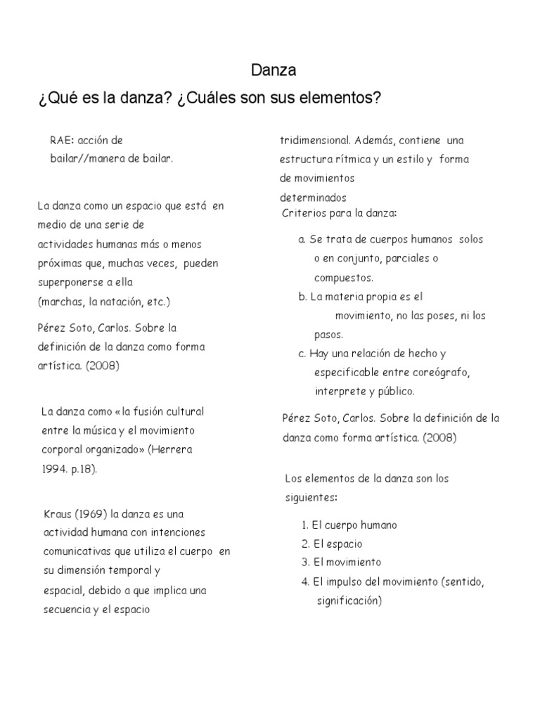 La Danza | PDF | Bailes | Las artes escénicas