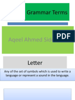 English Grammar Terms: Aqeel Ahmed Siddiqui