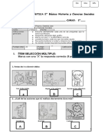 Evaluación diagnóstica HCS 2º básico 