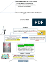 Modificação de pás de aerogerador usando biomimética de baleia jubarte