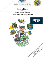 English: Quarter 3: Week 6 Learning Activity Sheets