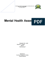 Mental Health Assessment: Submitted By: Ardel Berenice C. Labada BSN Iv Clinical Group C