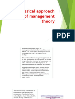 Classical Approach of Management Theory