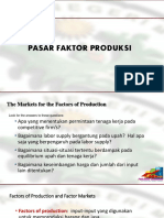 Pasar Faktor Produksi