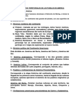 Asentamientos Territoriales de Los Pueblos en América