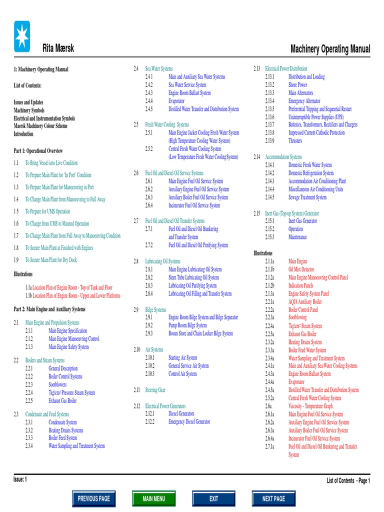 Machinery Operating Manual Overview | PDF | Cylinder (Engine) | Valve