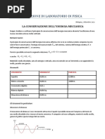 Relazione Di Laboratorio Di Fisica  energia meccanica