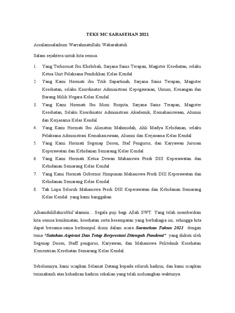 Teks MC | PDF
