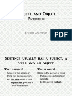 Subject and Object Pronoun