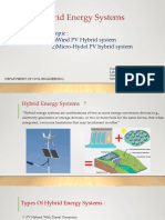 Hybrid Energy Systems: Topic: 1) Wind PV Hybrid System 2) Micro-Hydel PV Hybrid System
