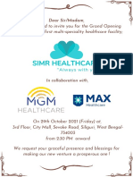 SIMR Healthcare Siliguri Invitation