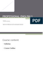 Professional English 1: WEB 20202 Ms Noorhayati Saharuddin