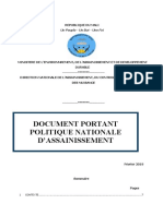 Document Portant Politique Nationale d Assainissement