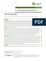 Characterization of Cell Wall Components of Wheat Bran Following Hydrothermal Pretreatment and Fractionation