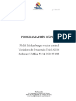 Programación Rápida: PMM Schlumberger Vector Control Variadora de Frecuencia Triol AK06 Software UMKA 33.34 IND 37.098