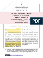 González Sánchez, David La Enseñanza de Los Estudios Sociales en La Era de La Calidad Educativa. Perspectivas N.° 20. Enero-Junio, 2020 Pp. 1-27