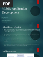 Mobile Application Development: Presented By: Rajit Nair Assistant Professor Vit, Bhopal