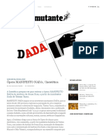 Ópera MANIFESTO NADA - Inestética - Mutante Magazine