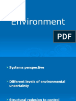 Environment and Organisation Design