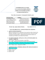 Banco de Preguntas - Cromatografía de Líquidos y Gases