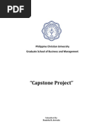 "Capstone Project": Philippine Christian University Graduate School of Business and Management