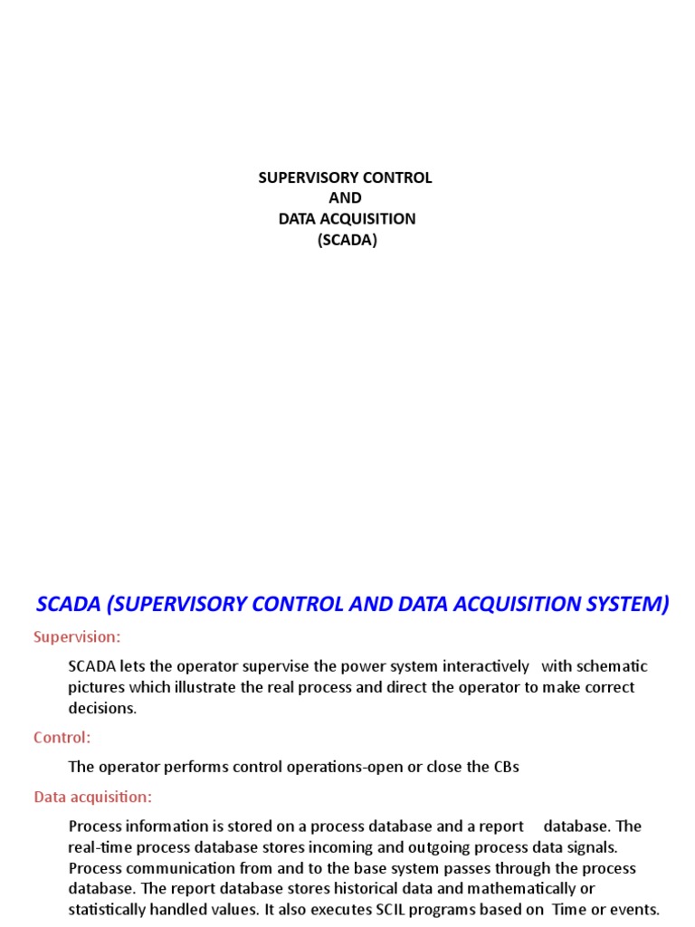 SCADA System Overview and Functions | PDF | Scada | Programmable Logic ...