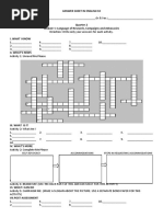 Answer Sheets in English 10-q2