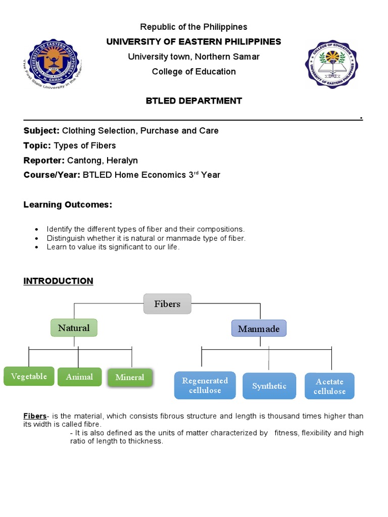 Overview of Fiber Types and Properties | PDF | Textiles | Fibers