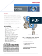 Smartline: Sta700 Smartline Absolute Pressure Specification 34-St-03-100, July 2020