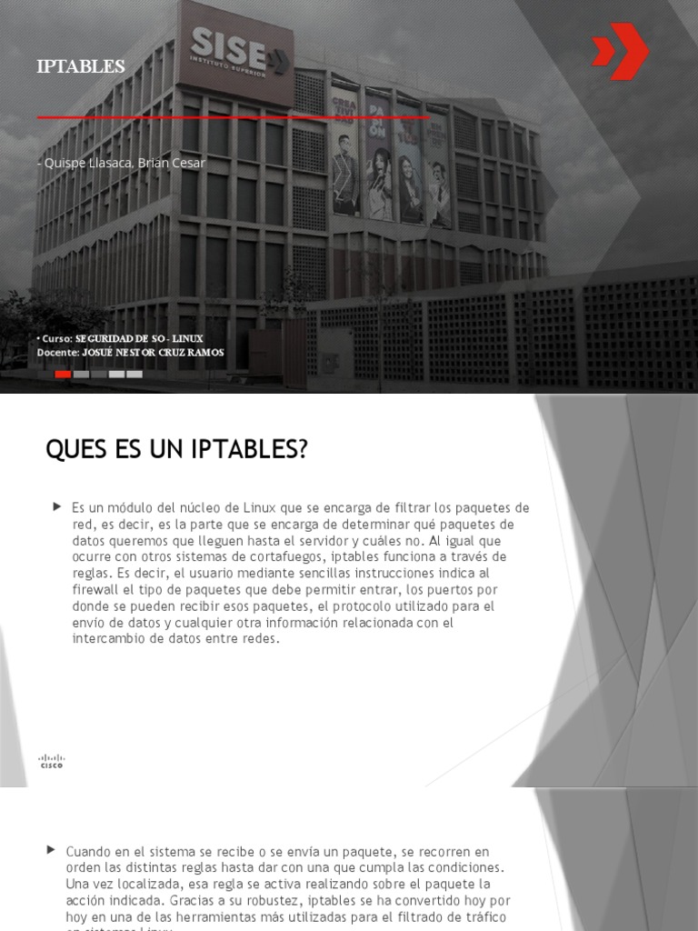 Introducción a IPTables en Linux | PDF | Cortafuegos (informática ...