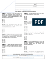 Atividades de Matematica 4 Ano Problema de Adição Com Números Naturais 1