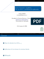 Tipos de Solución de Un SEL y Problemas de Aplicación