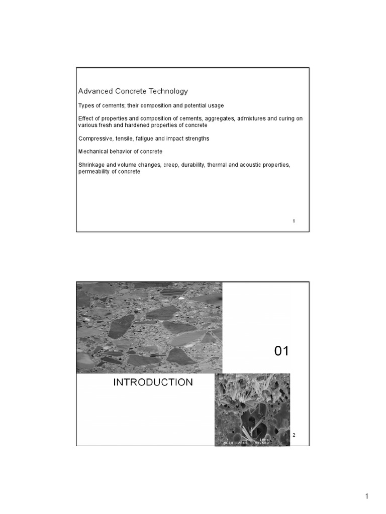Advanced Concrete Technology Overview | PDF | Concrete | Cement