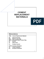 Cement Replacement Materials: Abbreviations