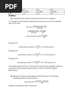 Problem 1 A) Considering The Number of Instructions Here To Be A Constant A