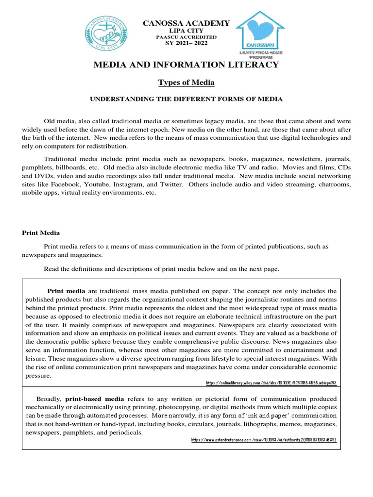 Different Types of Media PDF Frequency Modulation Mass Media
