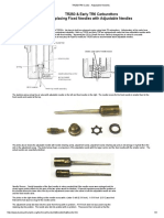 TR250 & Early TR6 Carburettors Replacing Fixed Needles With Adjustable Needles