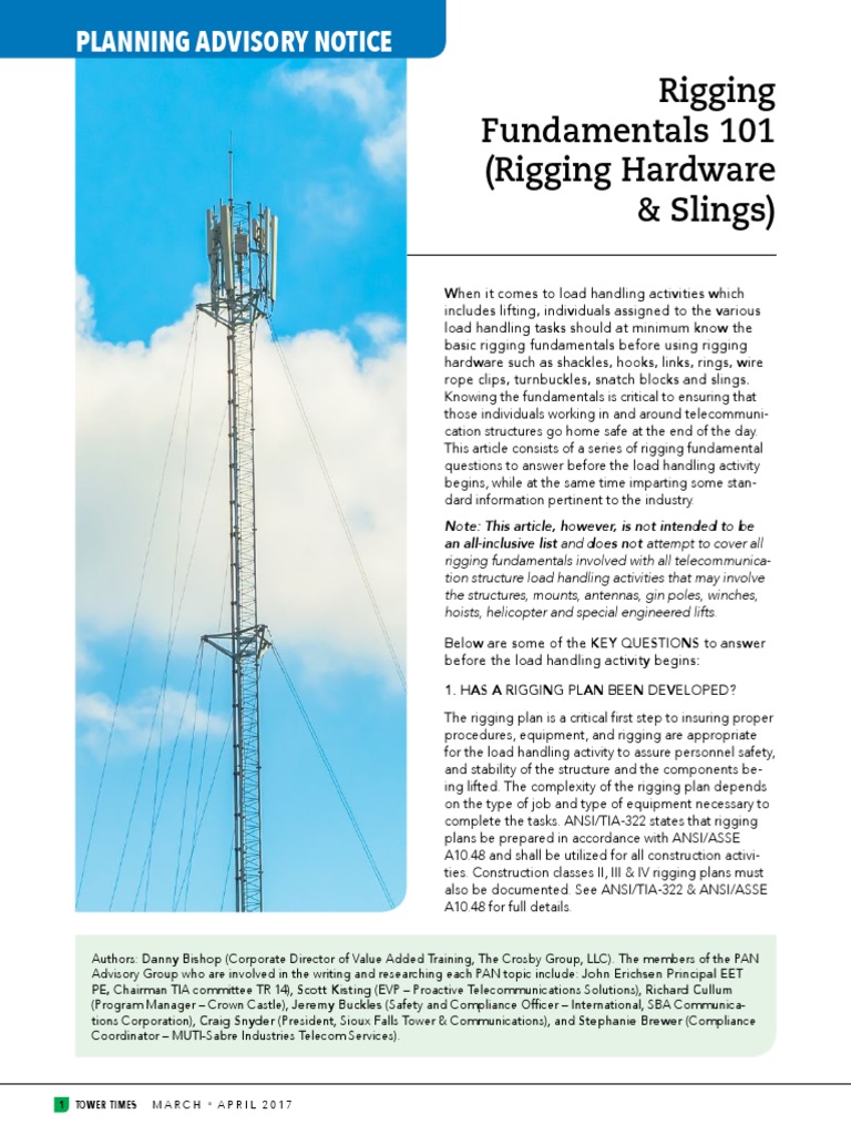 Rigging Fundamentals for Safe Lifting | PDF | Safety | Crane (Machine)