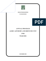 Annual Program Agric Advisory and Services Unit FOR YEAR 2021