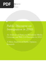 Public Discourse on Immigration in 2010