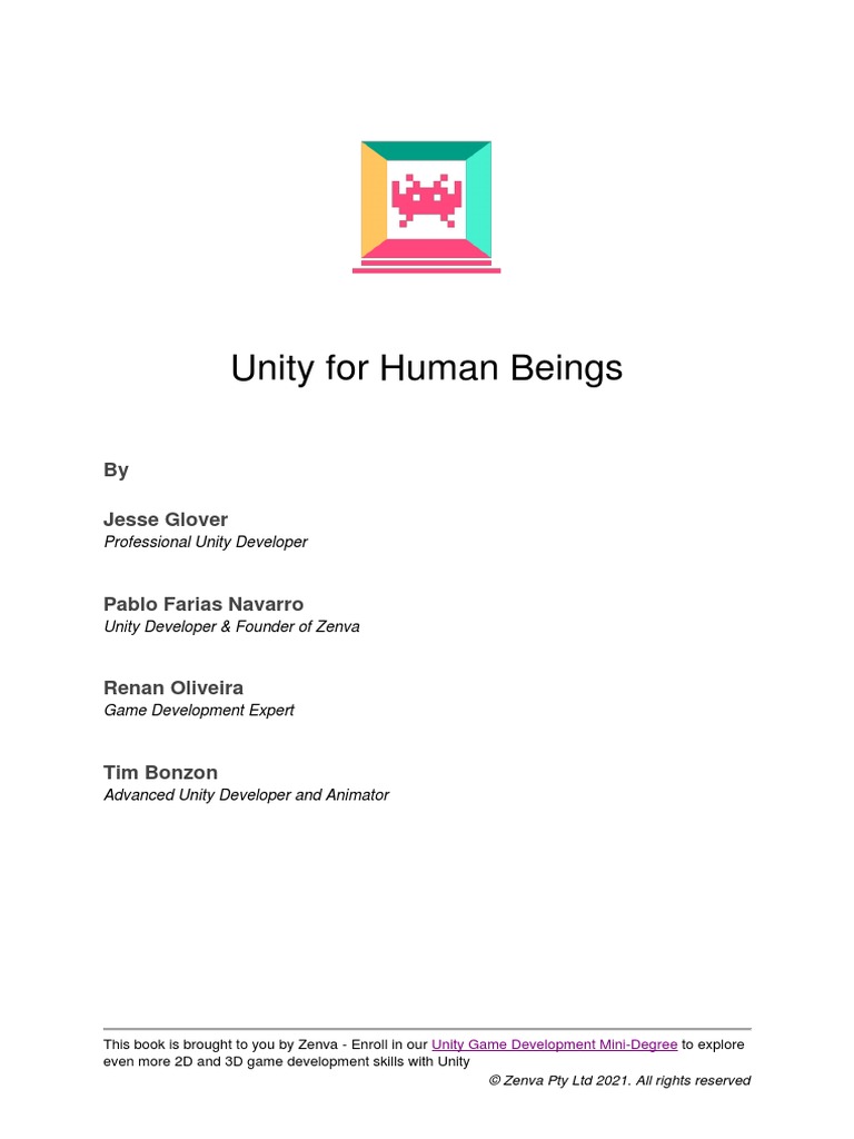 Unity For Human Beings | PDF | Unity (Game Engine) | 3 D Computer Graphics